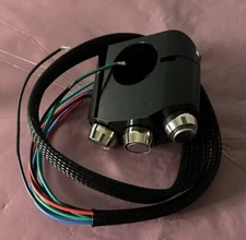 Motorcycle  22mm Headlight 3 Push 7/8" Buttons 12V Switch Handlebar Fog Light