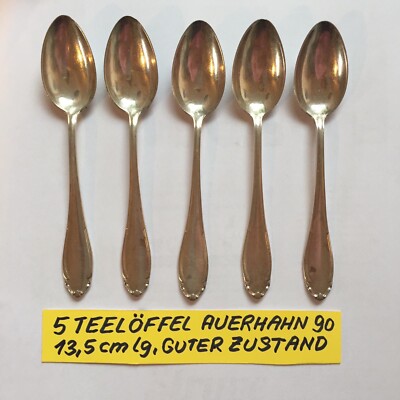 Auerhahn 90 - 5 Stück Teelöffel 13,5cm - Guter Zustand