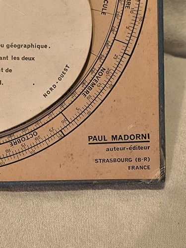 Ancienne Carte Du Ciel Planétaire SP De Paul Madorni Objet Vintage Collection - Foto 8 di 13