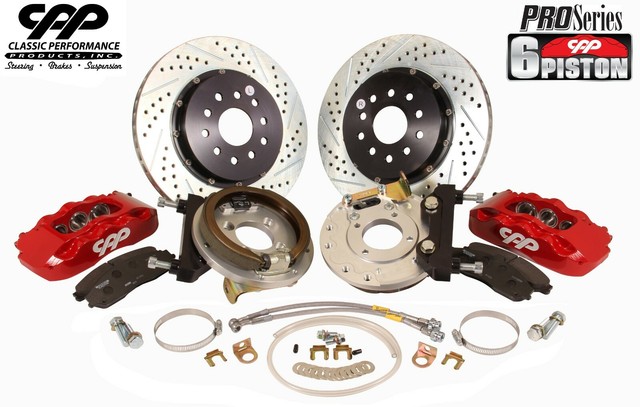 55 56 57 Chevy Belair 150 210 14" 6 Piston Rear Big Disc Brake