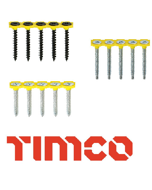 Timco Collated Drywall Screws PH2 Coarse / Fine / Self Drilling