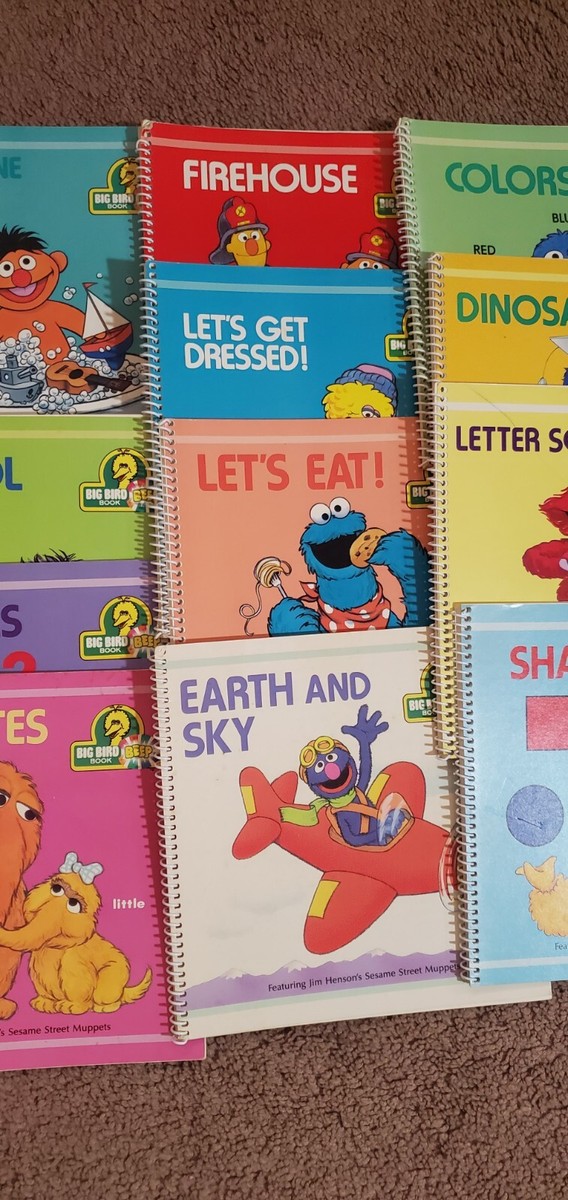 VTG Big Bird BEEP Book Sesame Street 12 Assorted Titles