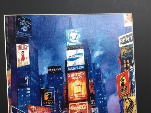 Collectible Coca Cola Samsung New York Timesquare Linen Print Picture Pop Art - 第 3/4 張圖片