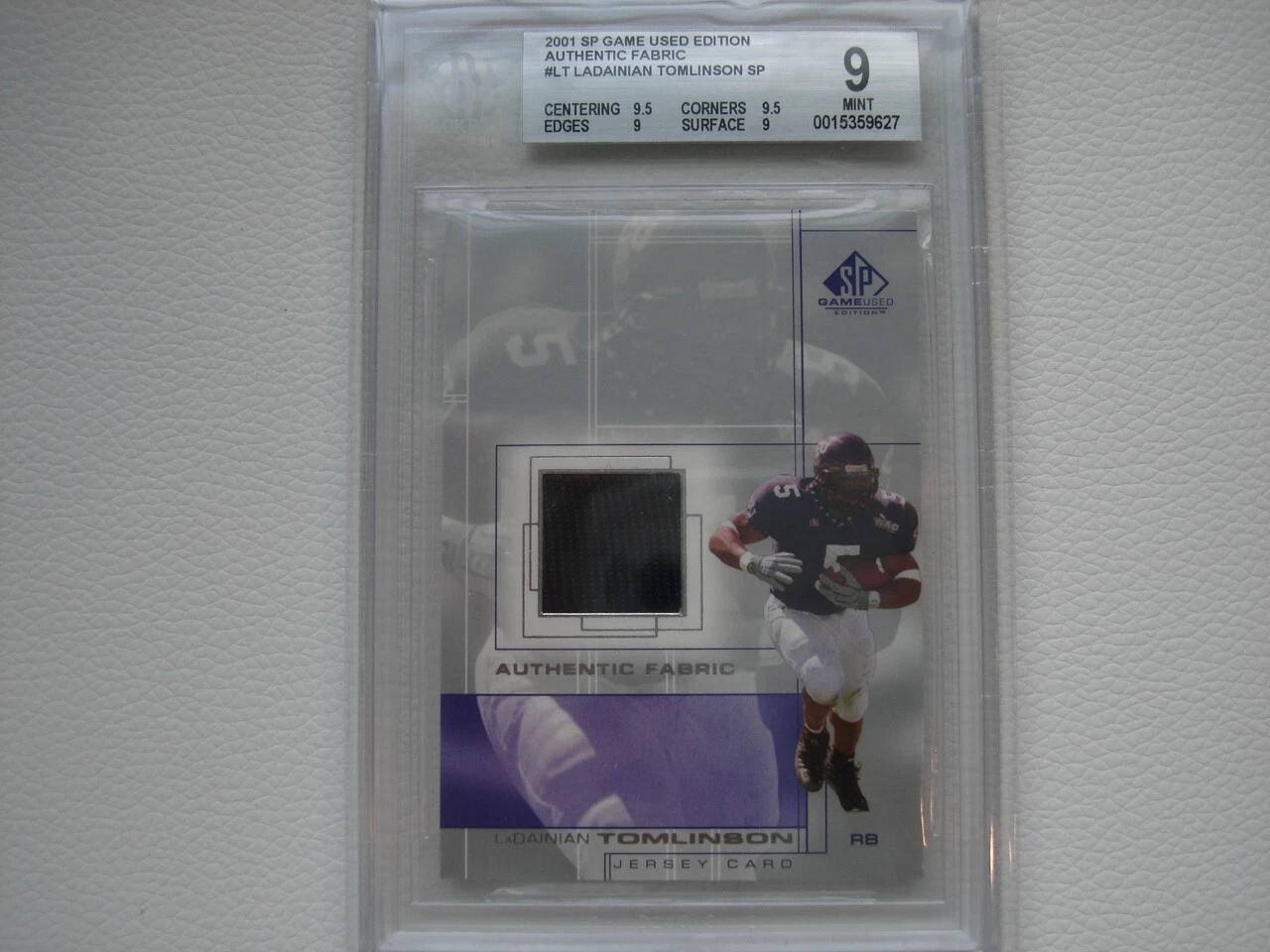 LaDainian Tomlinson SP Game Used Authentic Fabric #LT Base