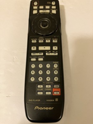 PIONEER VXX2839 DVD PLAYER REMOTE CONTROL OEM ORIGINAL DV-45A DV-47AI TESTED