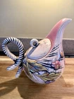 Vintage HULL Pottery T14 Teapot. Pink And Florals.