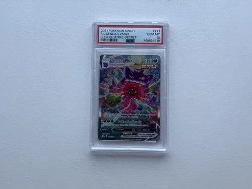 Pokemon Card Gengar VMAX 271/264 Fusion Strike PSA 10 Gem Mint
