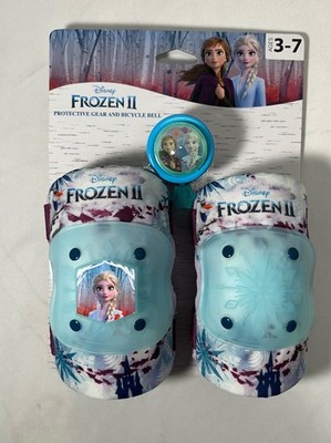 Disney Frozen 2 II Protective gear (elbow and knee) and bicycle bell Age 3-7 NEW