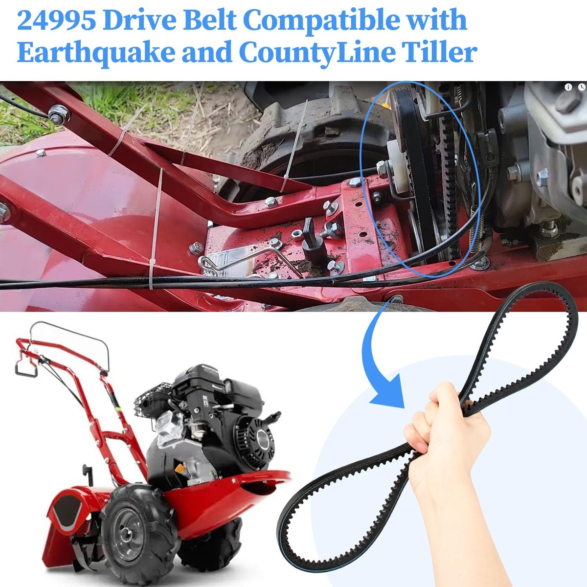 24995 Drive Belt For Earthquake 24598 29409 29702 Victory Rear