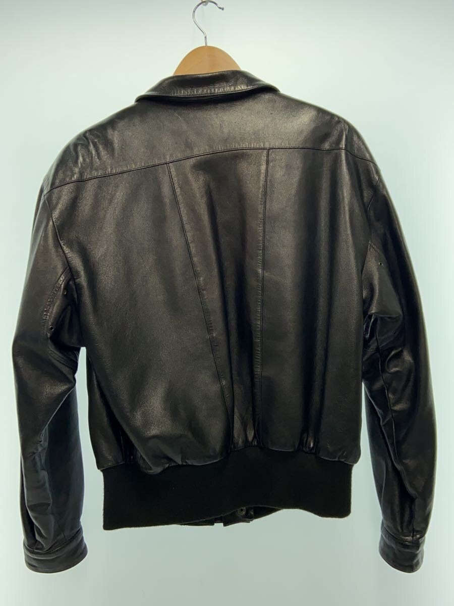 CLAUDE MONTANA leather jacket 80s blouson 50 sheep Black A900 Used