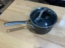 Calphalon Classic Nonstick Sauce Pan with Cover, 1.5 quart, Grey