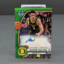 2024 Bowman University Chrome Prospect Autographs Green Shimmer Jackson Shelstad