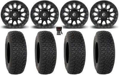 Fuel Vector 14'' Wheels Black 30'' DX440 Tires Can-Am Commander Maverick