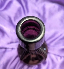 Vintage Wheaton Amethyst Glass 1970s Vintage Ball and Claw 8”  Bitters Bottle