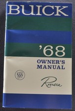 1968 Buick Riviera Owners Manual Reprint