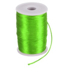 Satin Nylon Cord String 2.5mm 330 Feet for Macrame Chinese Knot Green