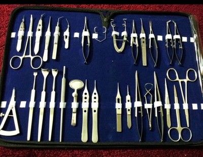 32 PC O.R GRADE BASIC OPHTHALMIC EYE MICRO SURGERY SURGICAL INSTRUMENTS SET KIT