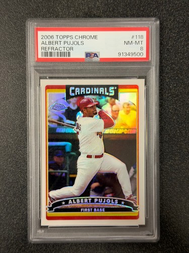 2006 Topps Chrome #118 Albert Pujols Refractors PSA 8
