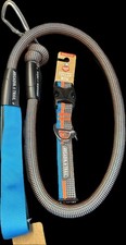 Arcadia Trail BLUE/ORANGE Paracord Collar  Leash 4ft 