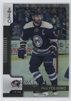 2017-18 O-Pee-Chee Black Rainbow Foil 57/100 Nick Foligno #312 0c3