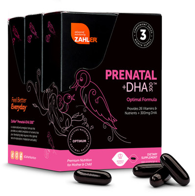 Advanced Nutrition by Zahler Prenatal +DHA 300 180 Softgels - Free Shipping
