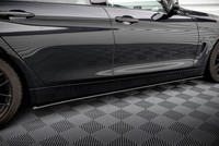 Seitenschweller Ansatz (Paar) Passend FüR BMW 4Er Gran Coupe F36 Schwarz Matt