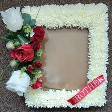 Funeral/In Memory Silk Flower Frame For A4 Photo