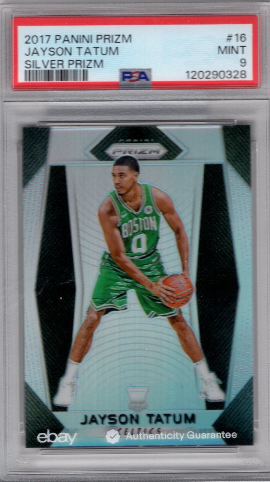 2017 Panini Prizm #16 Jayson Tatum Rookie Silver PSA 9