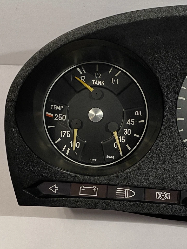 72-80 Mercedes GAUGE CLUSTER 160 mph SPEEDOMETER TACH R107 W116 450SL 450SE SEL - Image 2 of 4