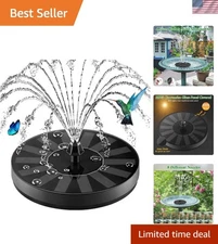 Garden Solar Fountain with Anti-Drift Design & 8 Nozzles - Perfect for Birds