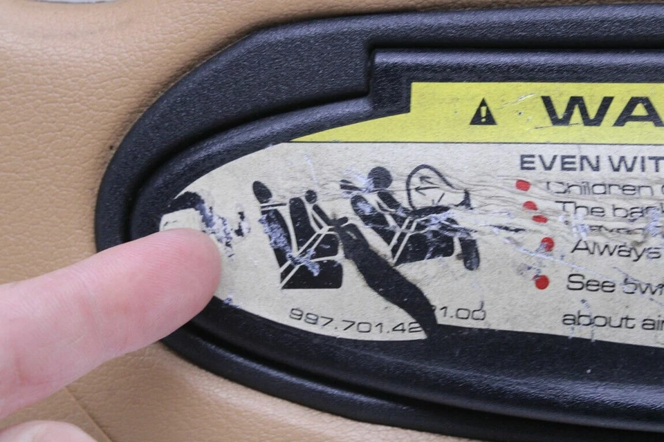 Porsche 911 2006-2012 convertible parasol derecho arena beige fabricante de equipos originales usado Foto 4 de 4