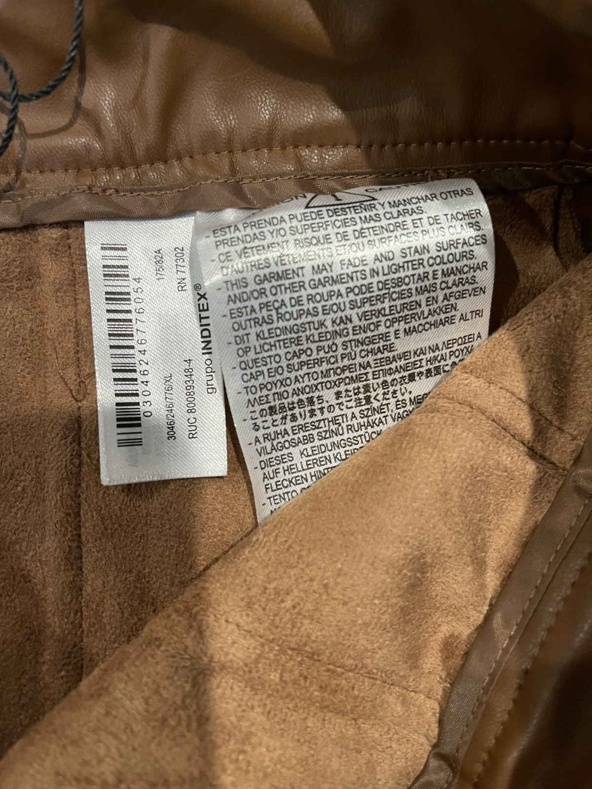 ZARA ChocoBrown Faux Leather Pleated Mini Skirt with Belt Size XL Brand New image 4