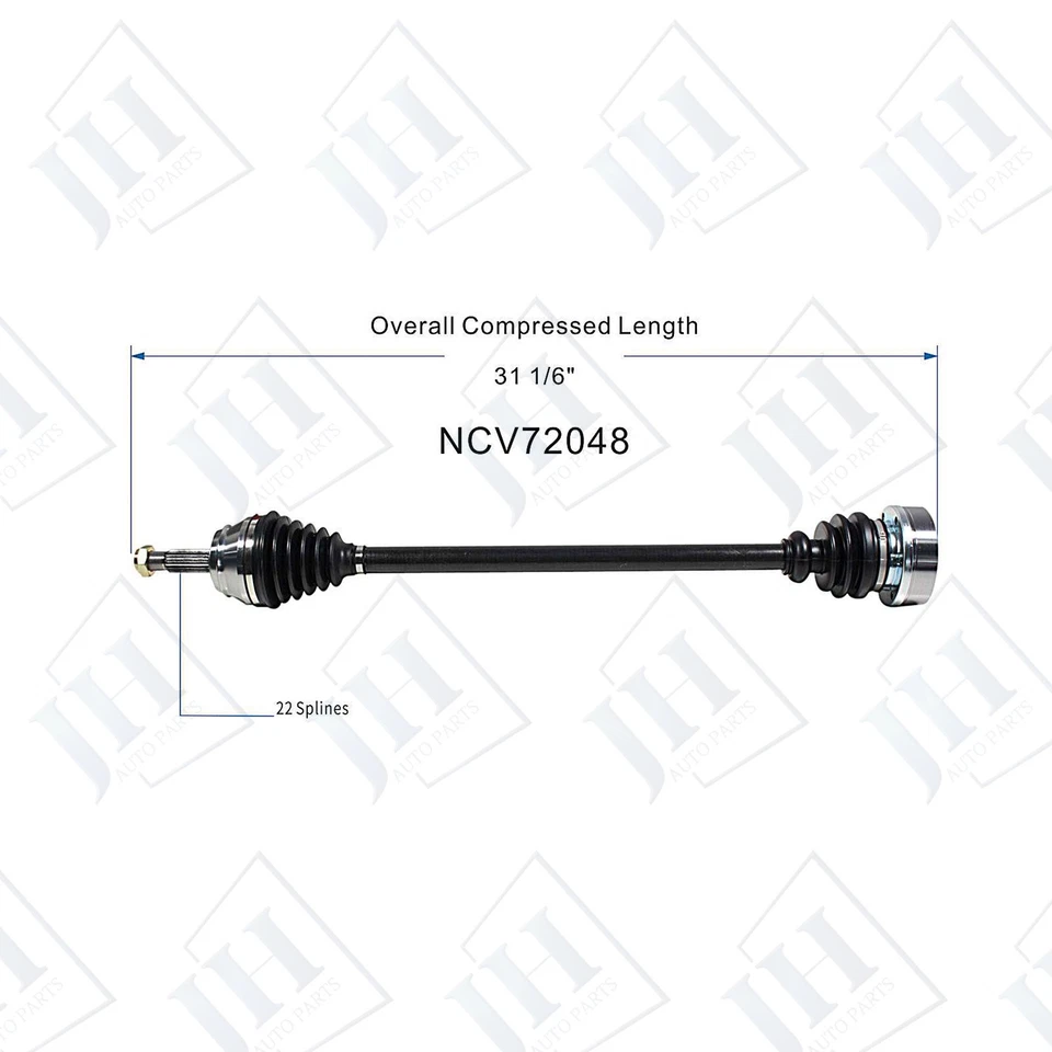Par de ejes delanteros OE para Volkswagen Golf Jetta Cabrio 1993-98 tracción delantera manual Foto 3 de 4