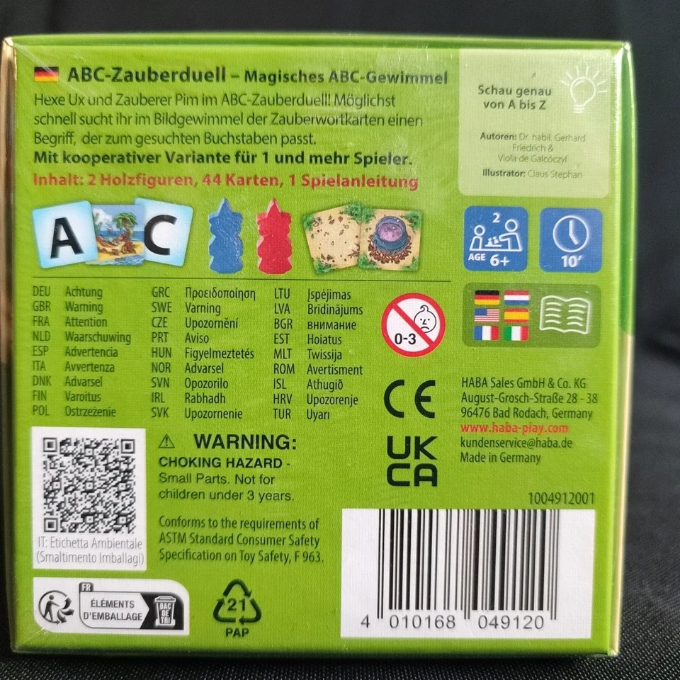 ABC Zauberduell von Haba ab 6 Jahren Neu in Folie Kinderspiel - Bild 2 von 3
