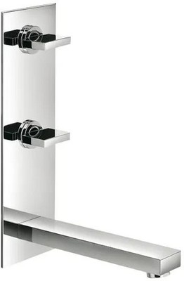Steinberg 1601960 3 Loch Waschtisch Armatur Wandmontage Chrom + Unterputzanschl.