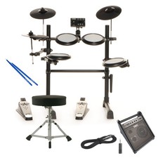 Fame DD-Kiddy Set di Batteria Elettrica, Mesh Pads, 9 Ingressi Trigger, 12 Drumkit, 144
