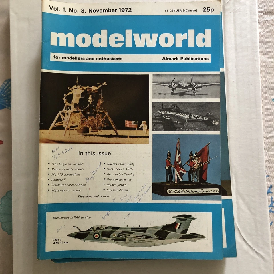 1973 12 Issue Lot UK Modelworld Hobby Magazine miniature war military army plane - Image 4 of 4