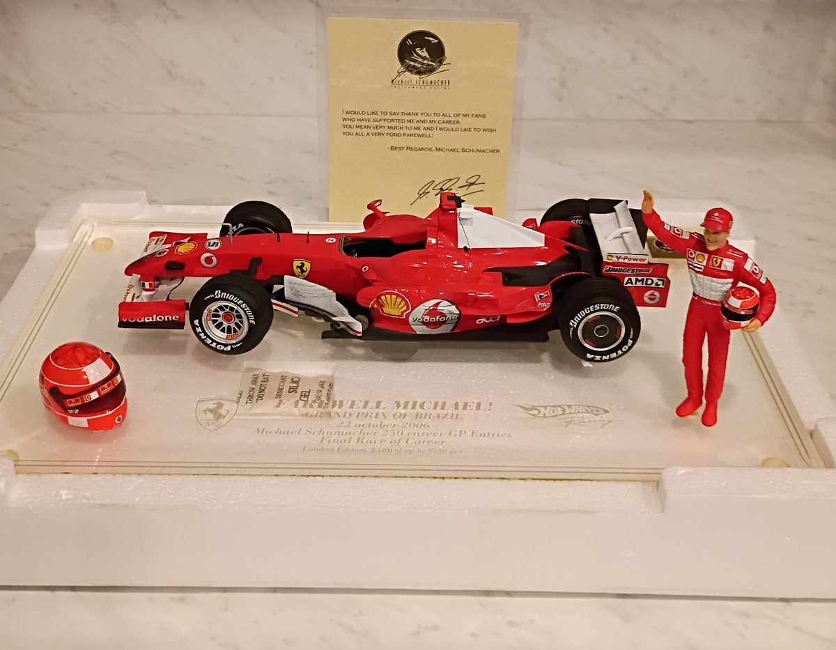 1:18 Hot Wheels Ferrari 248 F1 Michael Schumacher 2006 Sao Paulo