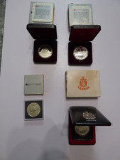 1976 1984 1985 1987 Canada Silver Dollars Lot of 4(Four coins) Silver Proof Like