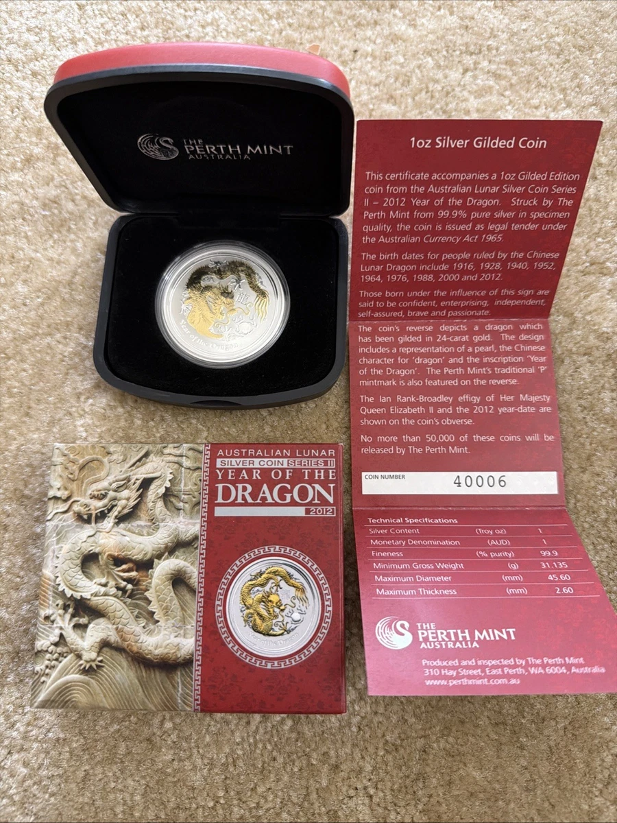 Australian Lunar 1 oz Precious Metal Content per Unit 2012 Silver
