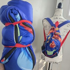 Sleeping Bag Backpack Combo 28"x56" Kids Camping Sleepover Daycare Picnic Nap