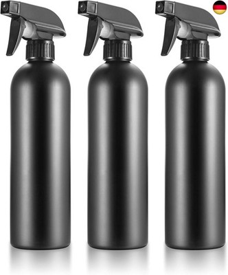 HAOCHEN 3 Stk Sprühflasche 500ml, SprühflaschenSchwarz, Friseursprühflaschen, Pf