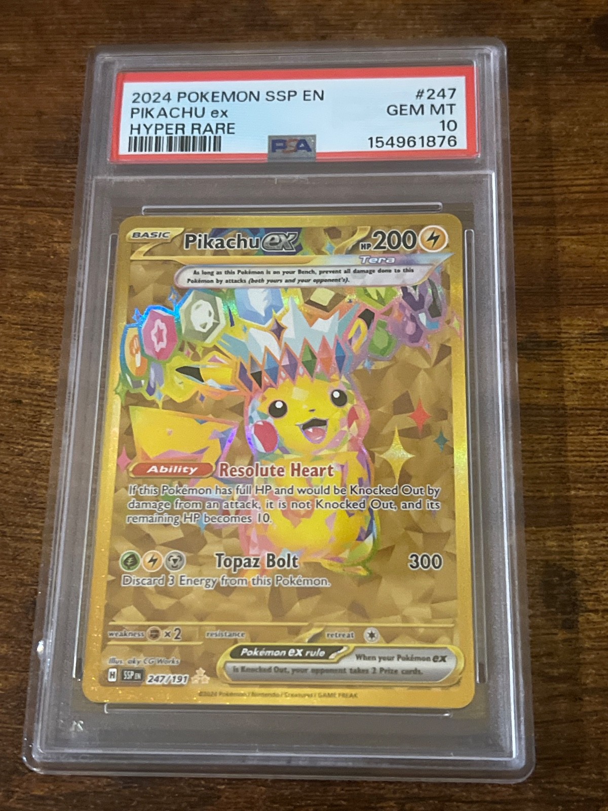 Pikachu ex 247/191 Sv08: Surging Sparks Holo