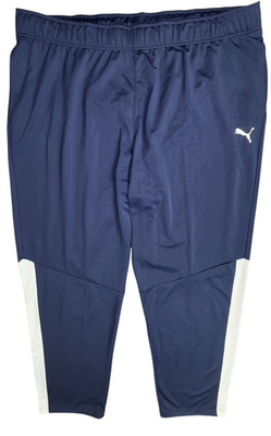 PUMA Mens 4XLT Track Jogging Sweat Pants Blue And White Big And Tall Gym New