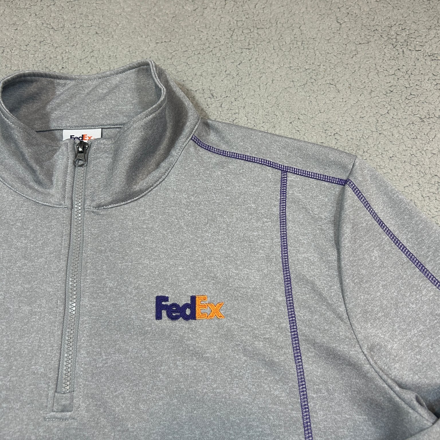 FedEx Half Zip Pullover Activewear Jacket Mens XL… - image 2