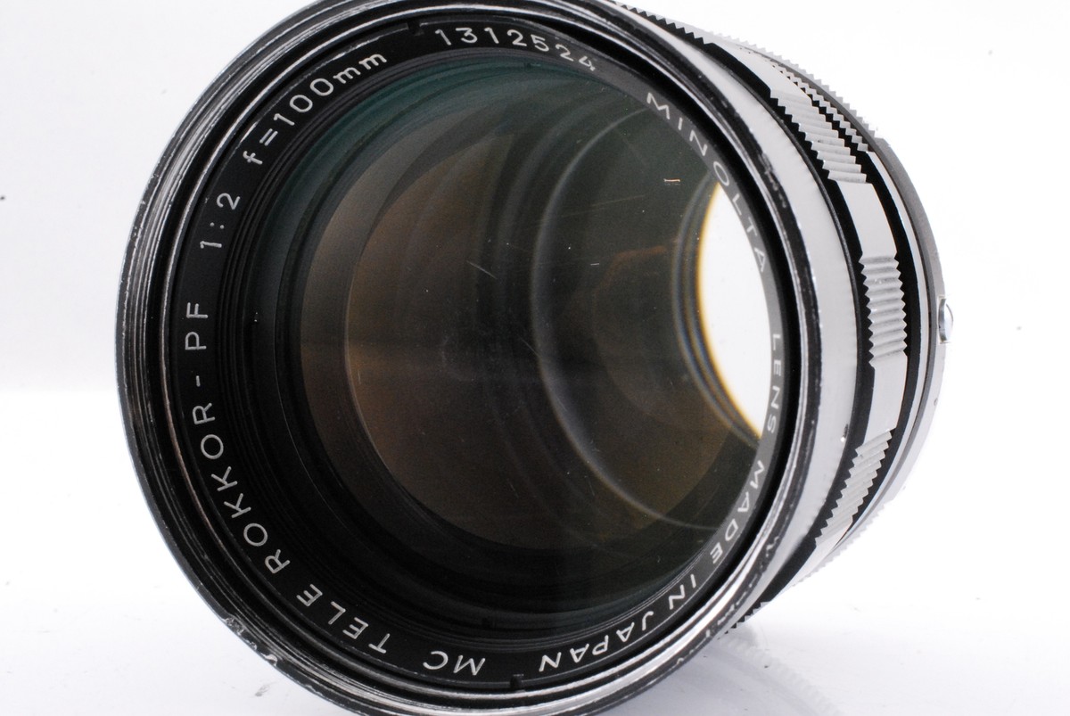 希少　MINOLTA AUTO TELE ROKKOR-PF 100mm f/2 Minolta MC Auto Tele Rokkor PF 100mm f2 for MD Mount Lens