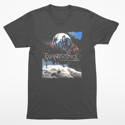 VINTAGE FEEL - Korn & Evanescence, Faded Grey Color, Rock Band T-Shirt 101911GG