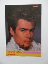 Nik Kershaw autograph signed 10x14 cm popcorn star card