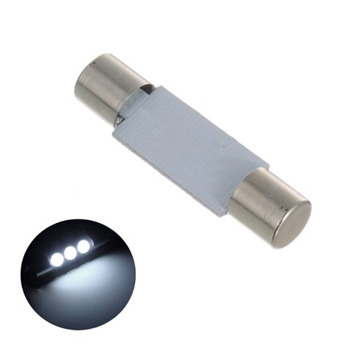 White HID 3SMD 31mm 6641 Fuse LED Bulb Vanity Mirror Light Sun Visor Light Parts - Picture 11 of 14