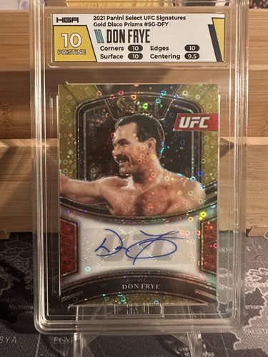 2021 Panini UFC Signatures Gold Disco Prizm Don Frye SG-DFY /10 Pristine 10